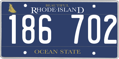 RI license plate 186702