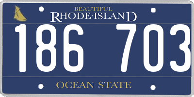 RI license plate 186703