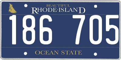 RI license plate 186705