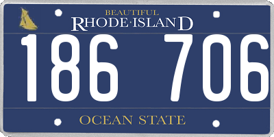 RI license plate 186706