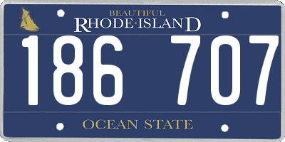 RI license plate 186707