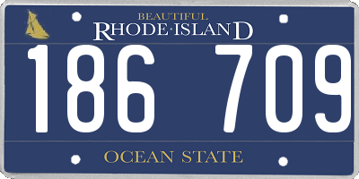 RI license plate 186709