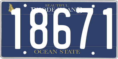 RI license plate 18671
