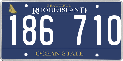 RI license plate 186710