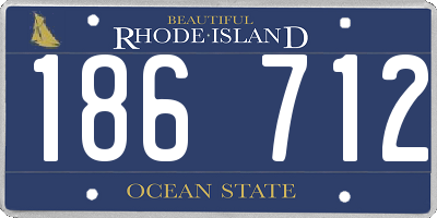 RI license plate 186712