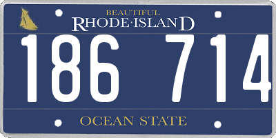 RI license plate 186714