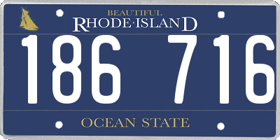 RI license plate 186716
