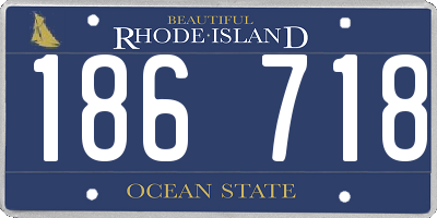 RI license plate 186718