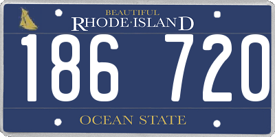 RI license plate 186720