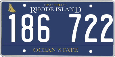 RI license plate 186722