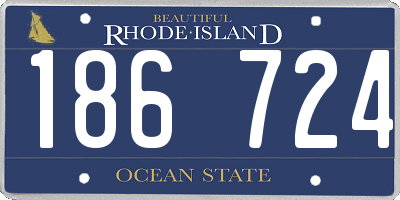 RI license plate 186724