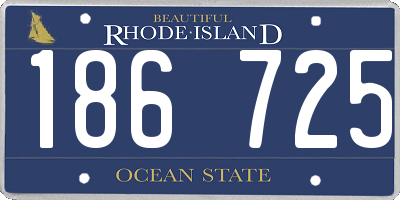 RI license plate 186725