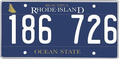 RI license plate 186726