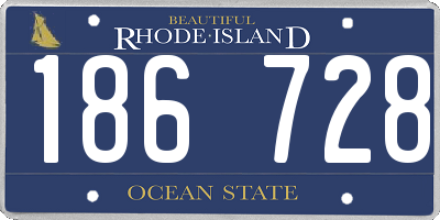 RI license plate 186728