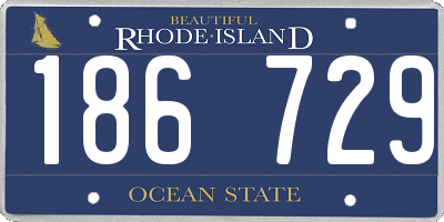 RI license plate 186729
