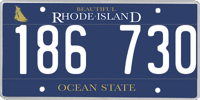 RI license plate 186730