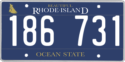 RI license plate 186731