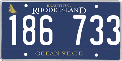RI license plate 186733