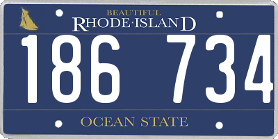 RI license plate 186734