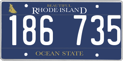 RI license plate 186735