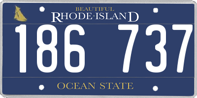 RI license plate 186737