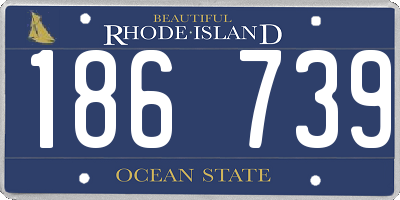 RI license plate 186739