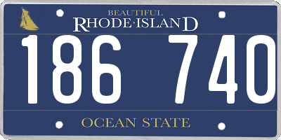 RI license plate 186740