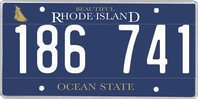 RI license plate 186741