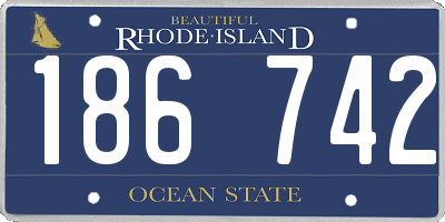 RI license plate 186742