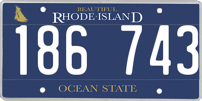 RI license plate 186743