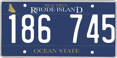 RI license plate 186745