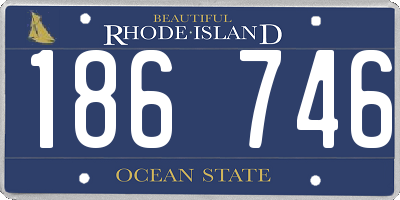 RI license plate 186746
