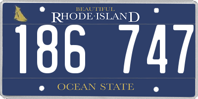RI license plate 186747