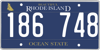 RI license plate 186748