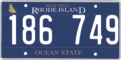 RI license plate 186749