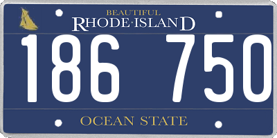 RI license plate 186750