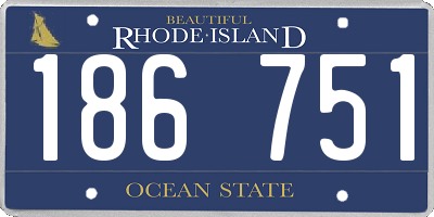 RI license plate 186751