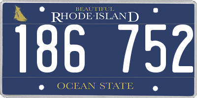 RI license plate 186752