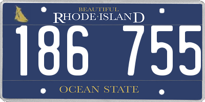 RI license plate 186755