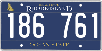 RI license plate 186761