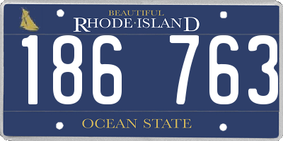 RI license plate 186763