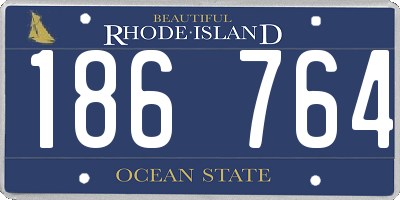 RI license plate 186764