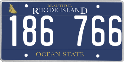RI license plate 186766