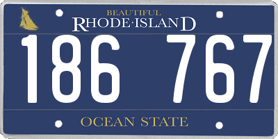 RI license plate 186767