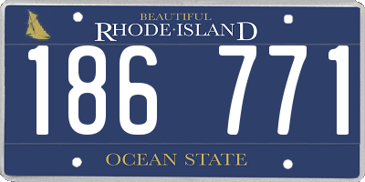 RI license plate 186771