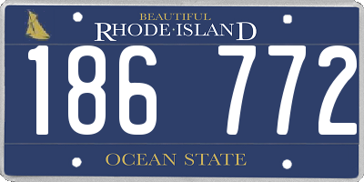 RI license plate 186772