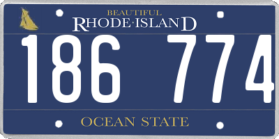 RI license plate 186774