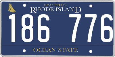 RI license plate 186776