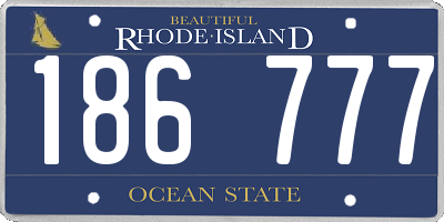 RI license plate 186777
