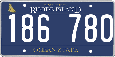 RI license plate 186780